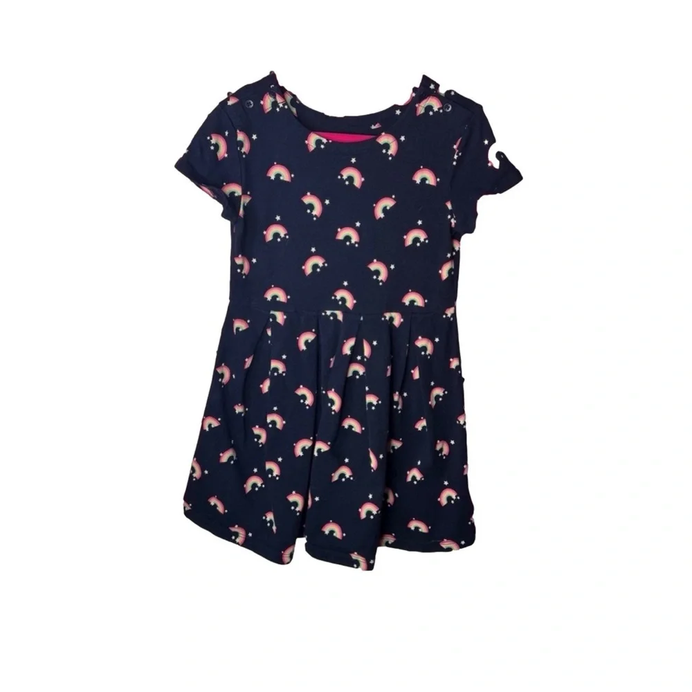 Gap Navy Dress with Rainbows. Good Condition. Size 6/7